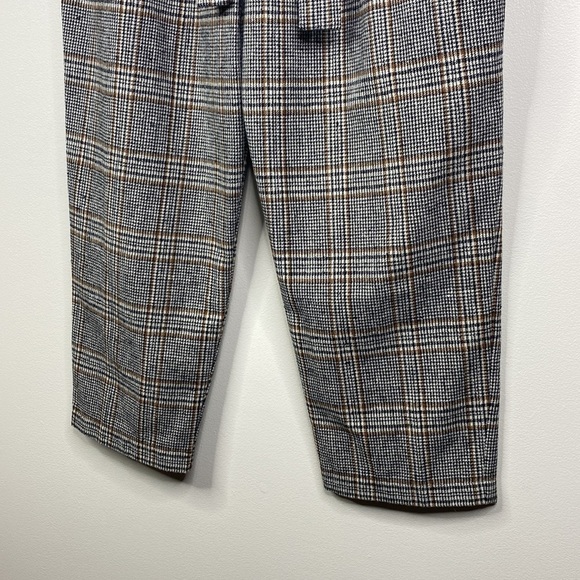 ASTR the Label Tie Waist Black Brown Plaid Trouser Pants Women's Size Medium - Picture 4 of 7